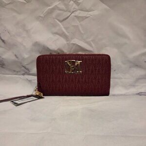 Badgley Mischka Long Wallet in wine (Vegan Leather) #79